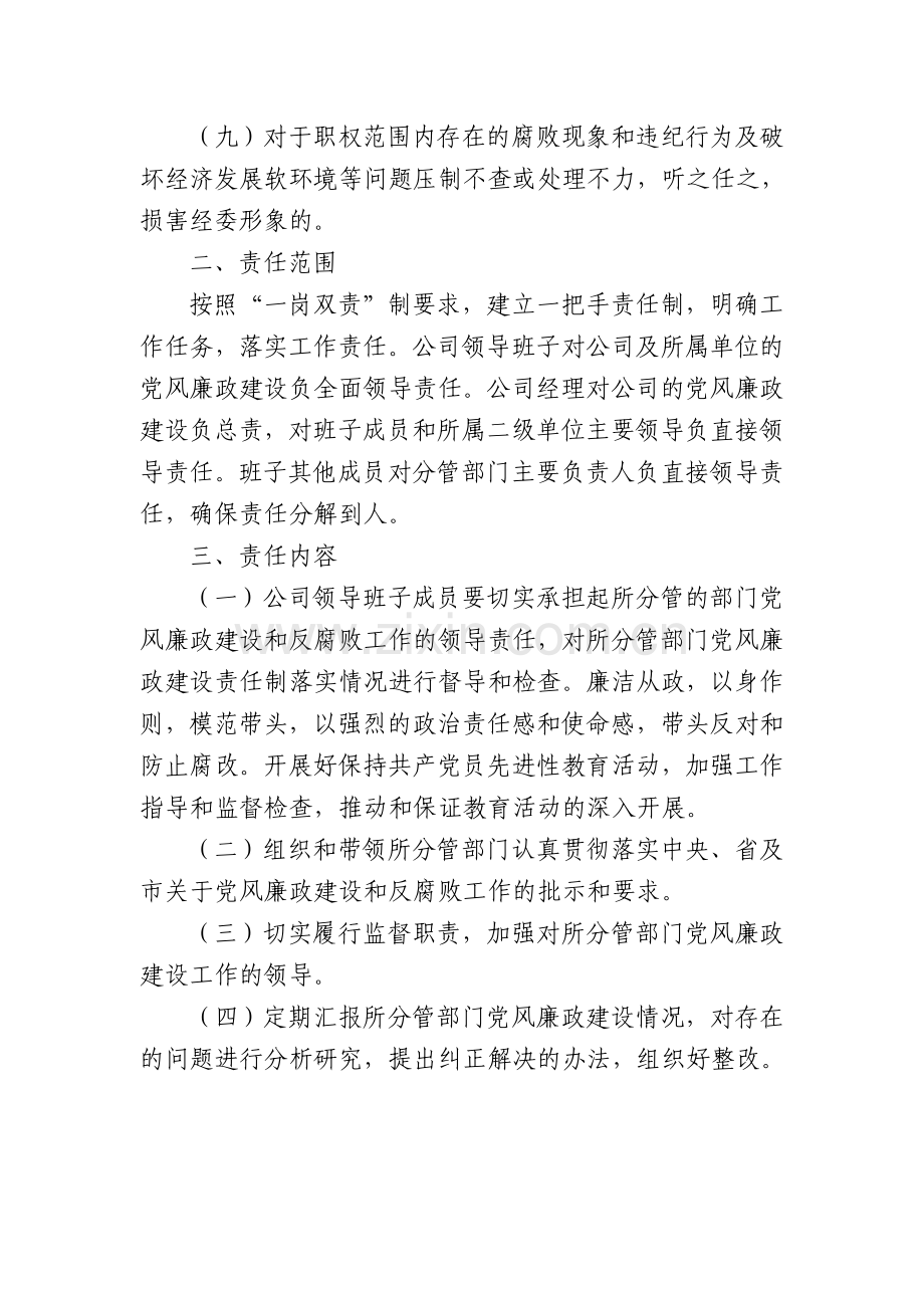 某公司党风廉政建设工作制度.doc_第2页