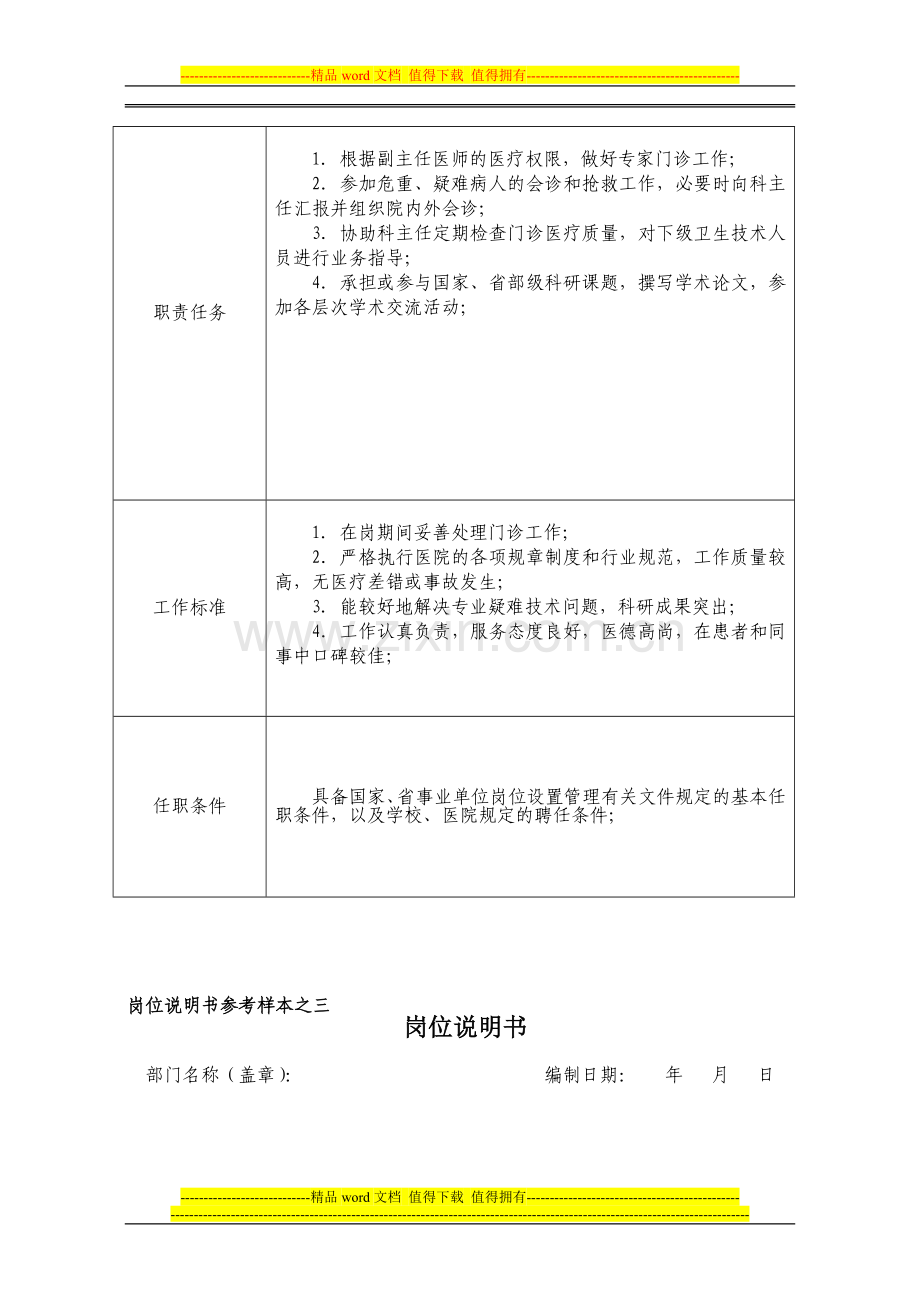 广东省事业单位岗位说明书参考样本(1)2.doc_第3页