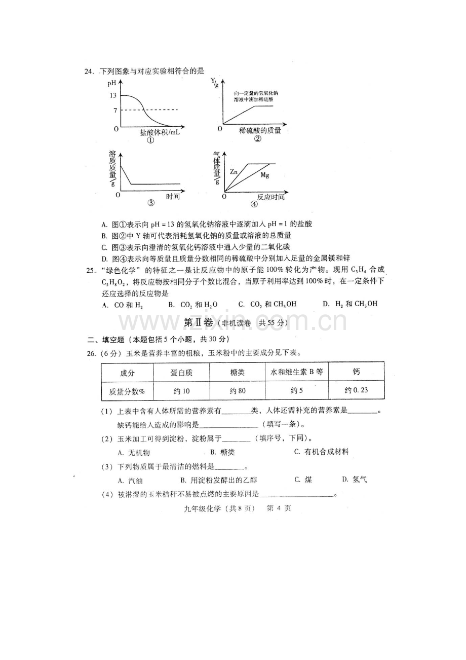 九年级化学下册第一次质量检质试题.doc_第3页