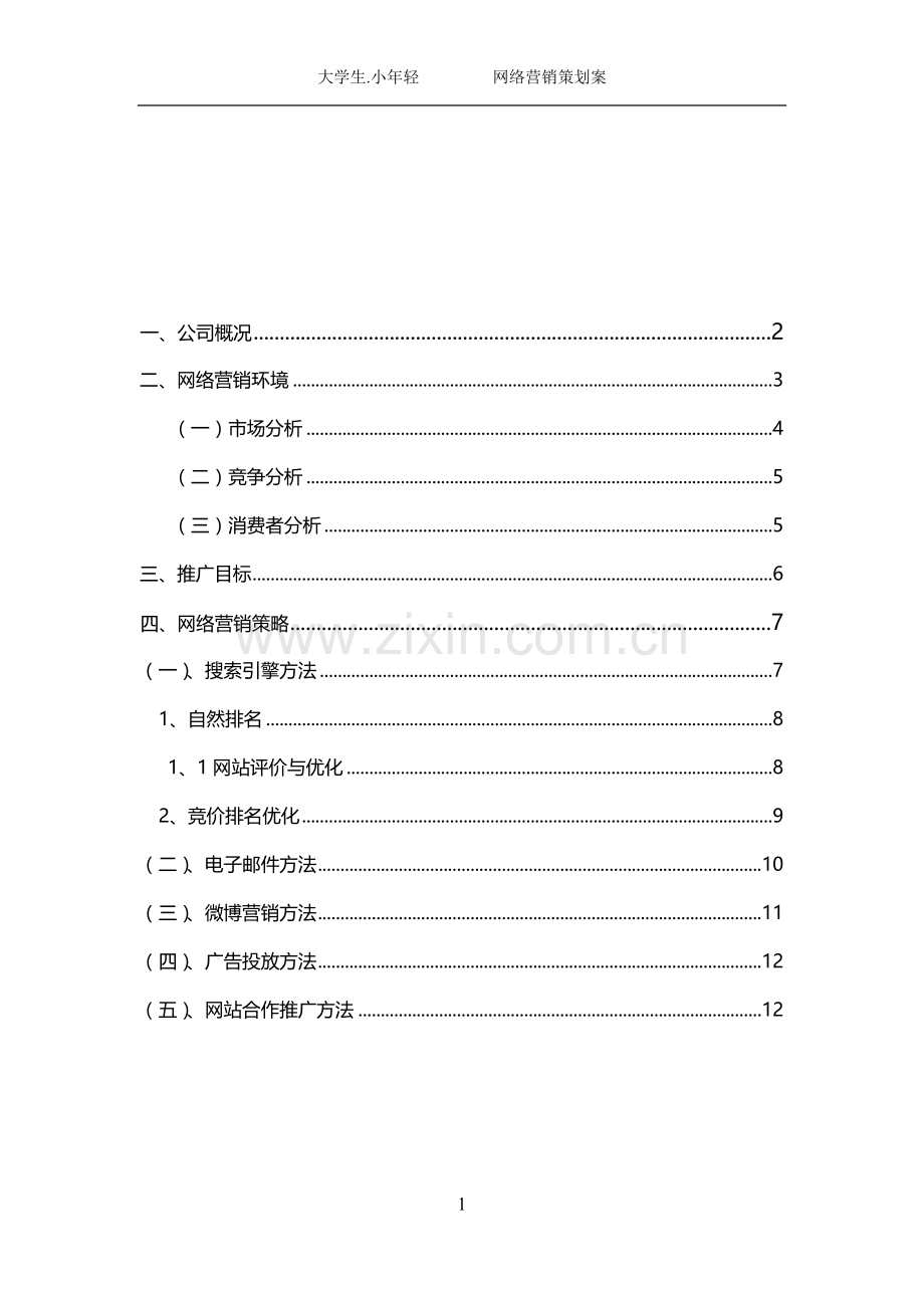 网络营销策划案——毕业论文.doc_第1页