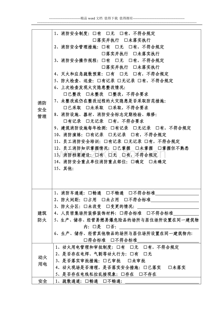 中闽魏氏每月消防安全检查记录本.doc_第3页