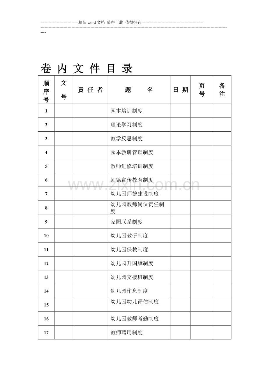 制度卷-内-文-件-目-录.doc_第1页