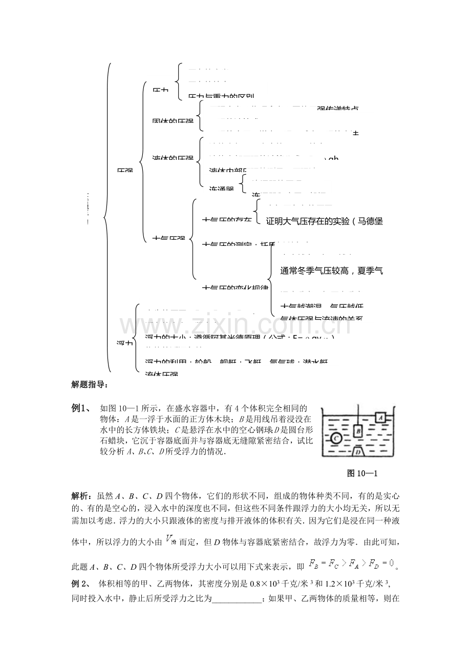 中考物理第十讲：压强和浮力专题.doc_第2页