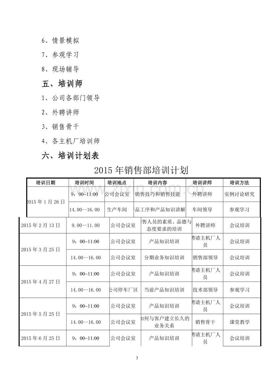 2015年销售部培训计划.doc_第3页