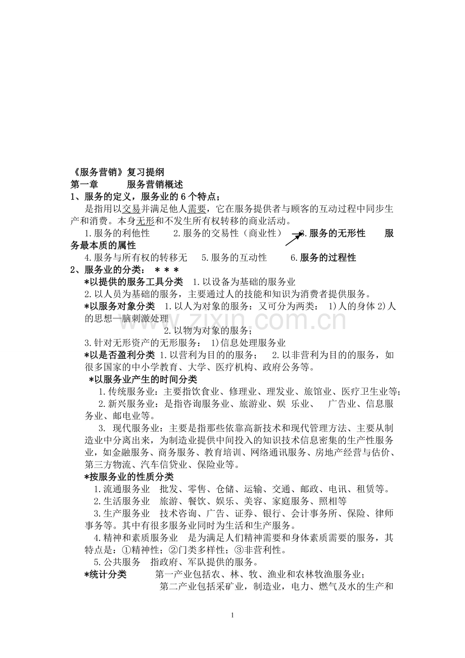 服务营销(复习提纲).doc_第1页