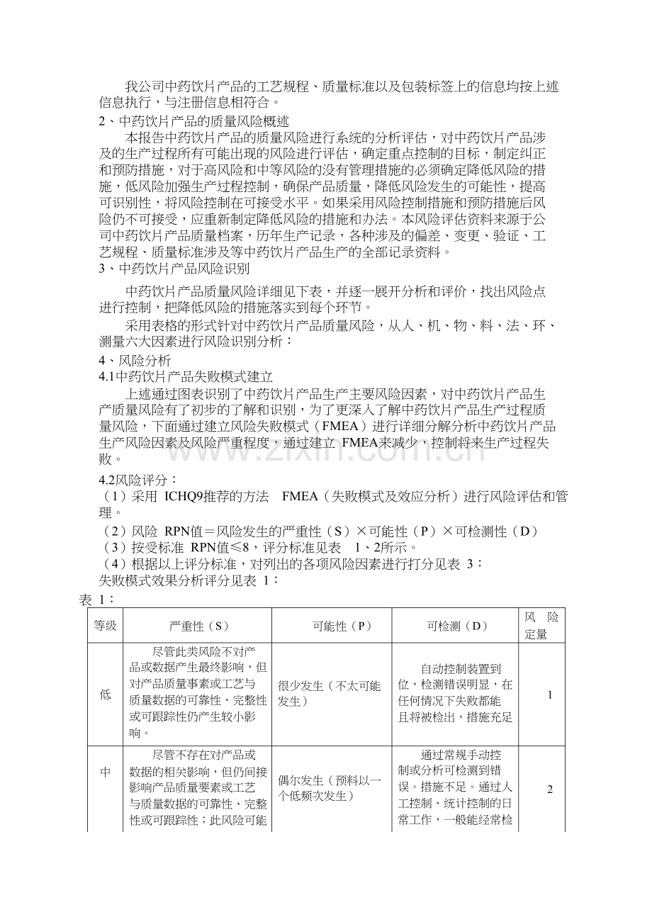 中药饮片产品质量风险评估分析报告-.doc_第2页