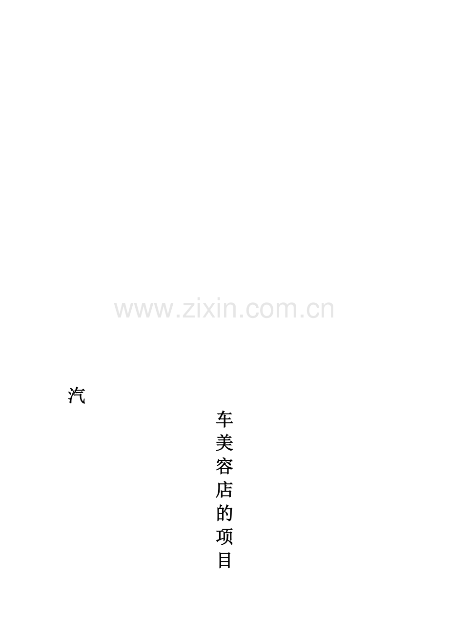 汽车美容店的项目策划书.doc_第1页