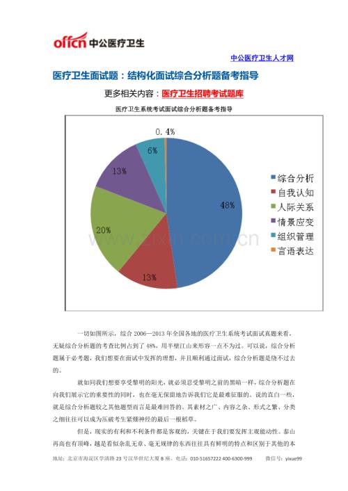 医疗卫生面试题：结构化面试综合分析题备考指导.doc