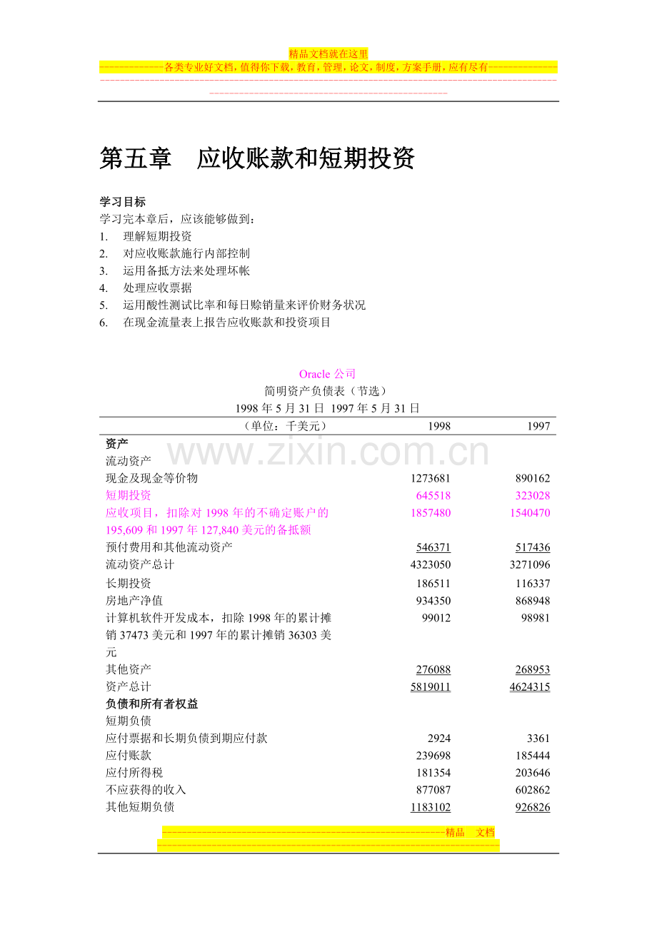 国际MBA职业经理《财务管理教程》｜讲义-第五章.doc_第1页