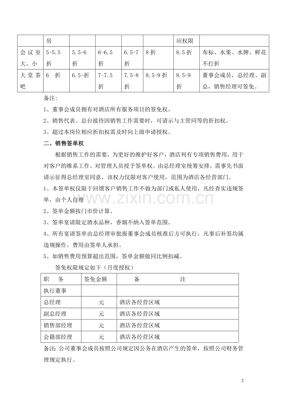 酒店管理人员权限管理规定.doc_第2页