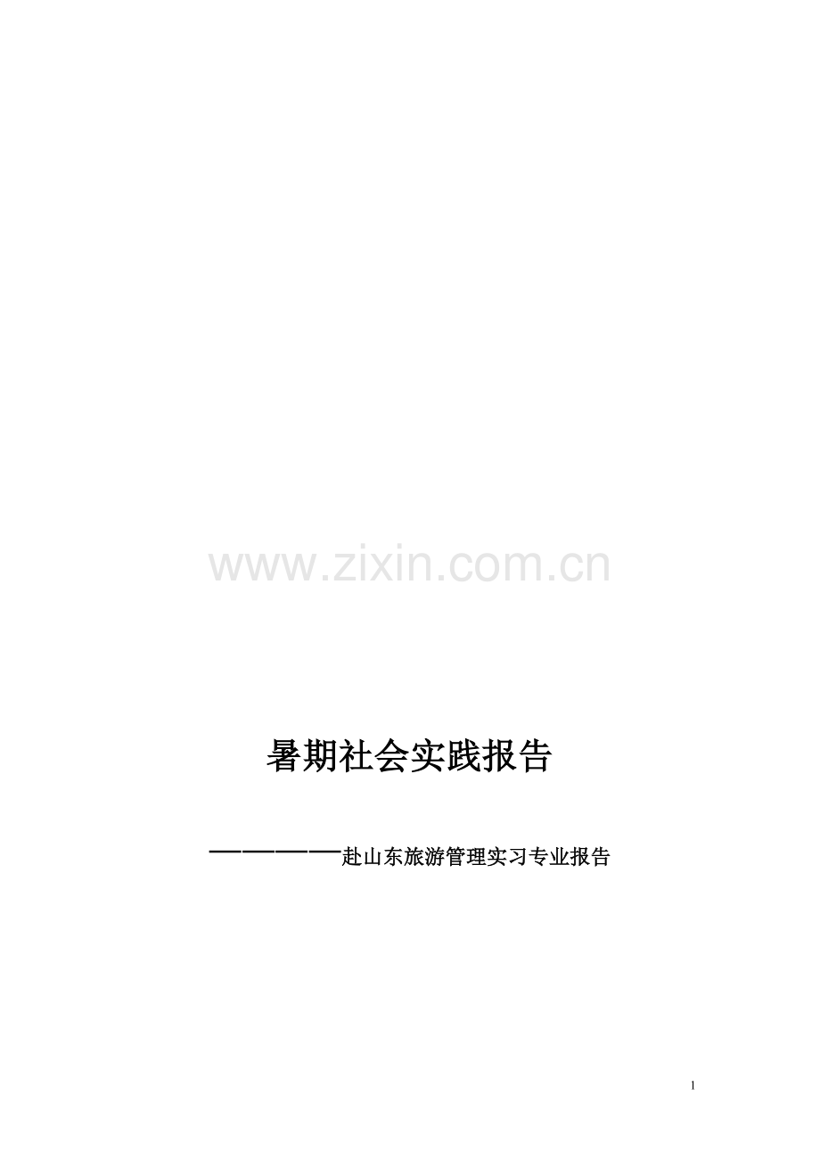 旅游管理专业社会实践报告.doc_第1页