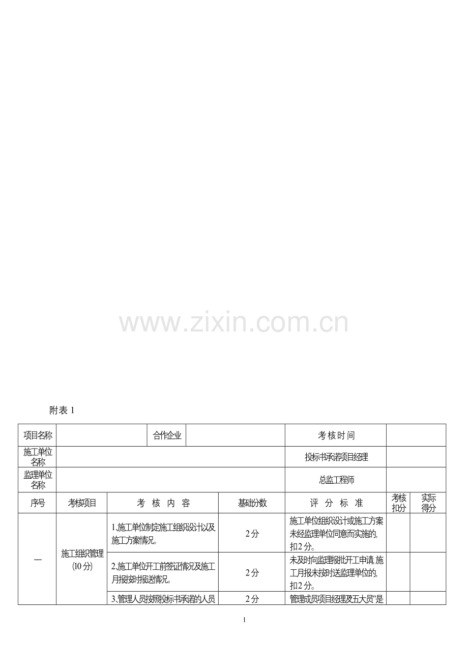 工程建设考核细则.doc_第1页