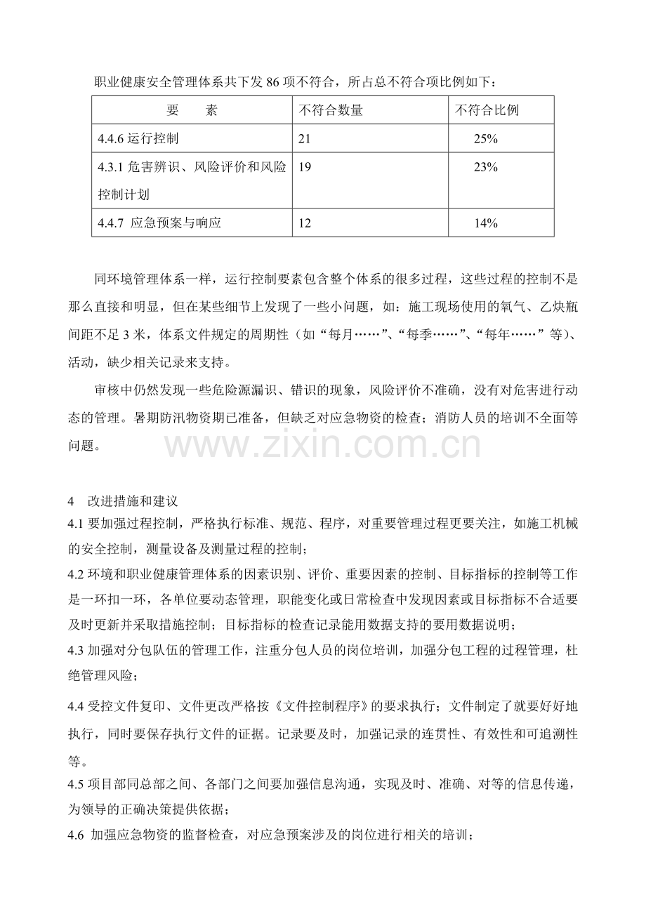 2008年公司第一次内审不符合统计分析报告.doc_第3页