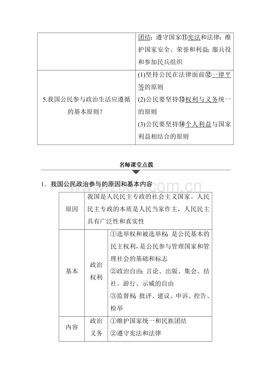 高三政治考点专题复习检测20.doc_第3页