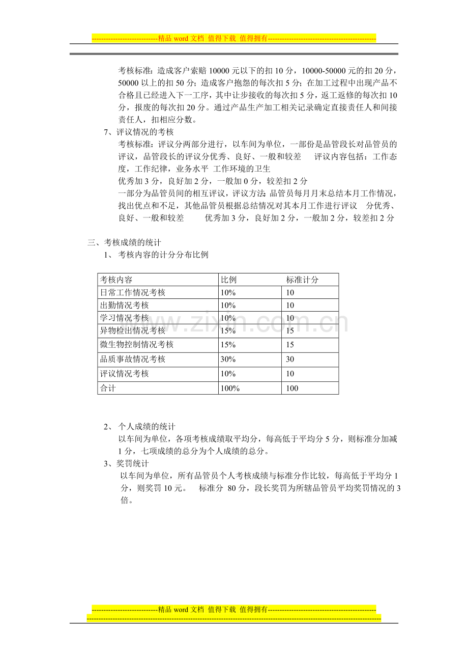 品质管理人员考核方案..doc_第2页