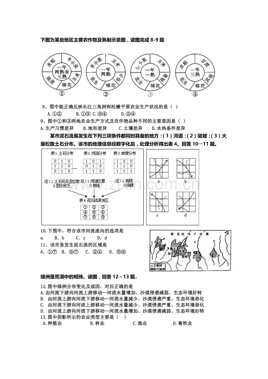 河南省洛阳八中2015-2016学年高二地理上册第一次段考试题.doc_第2页