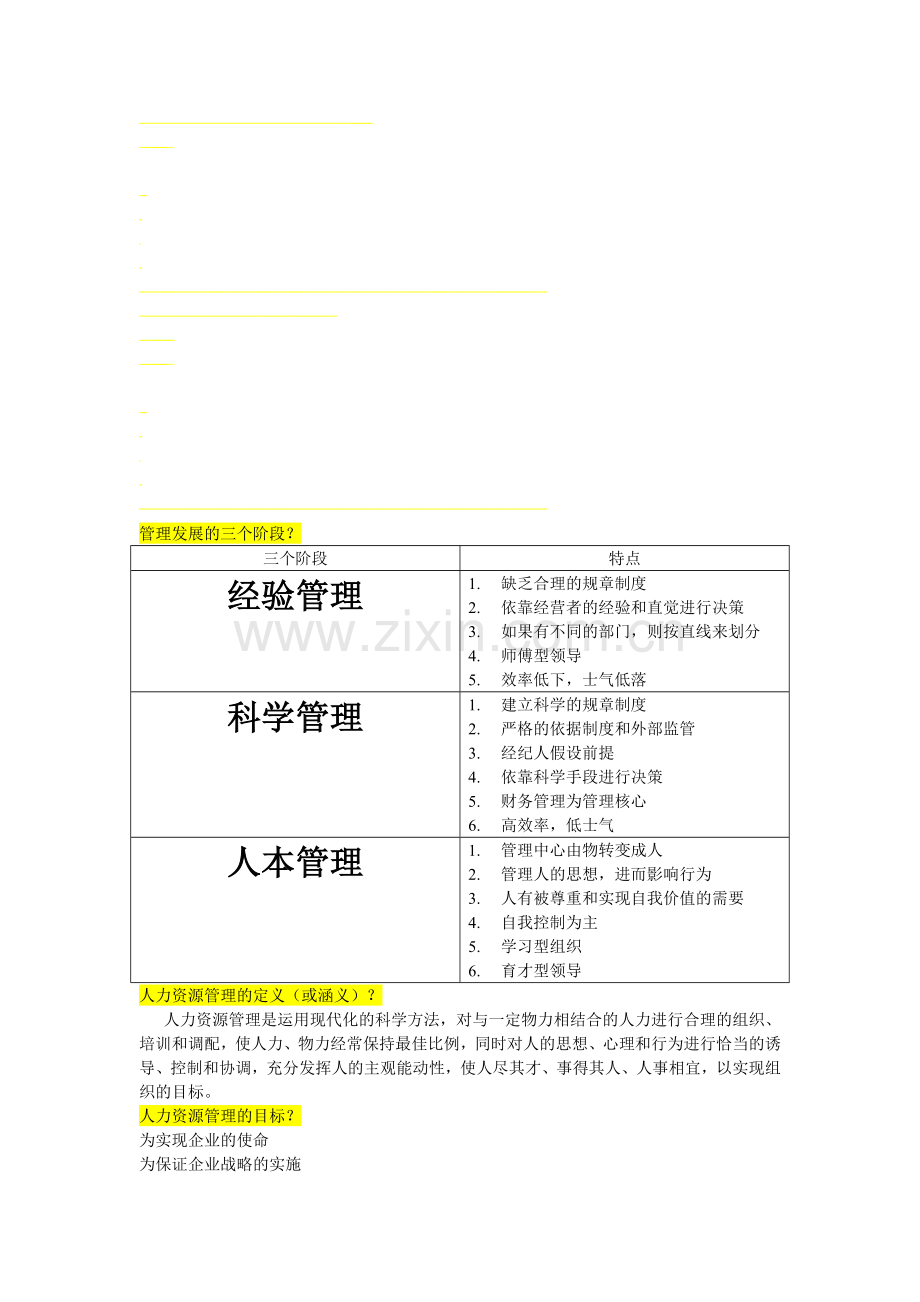 人力资源管理完结版核心知识.doc_第1页