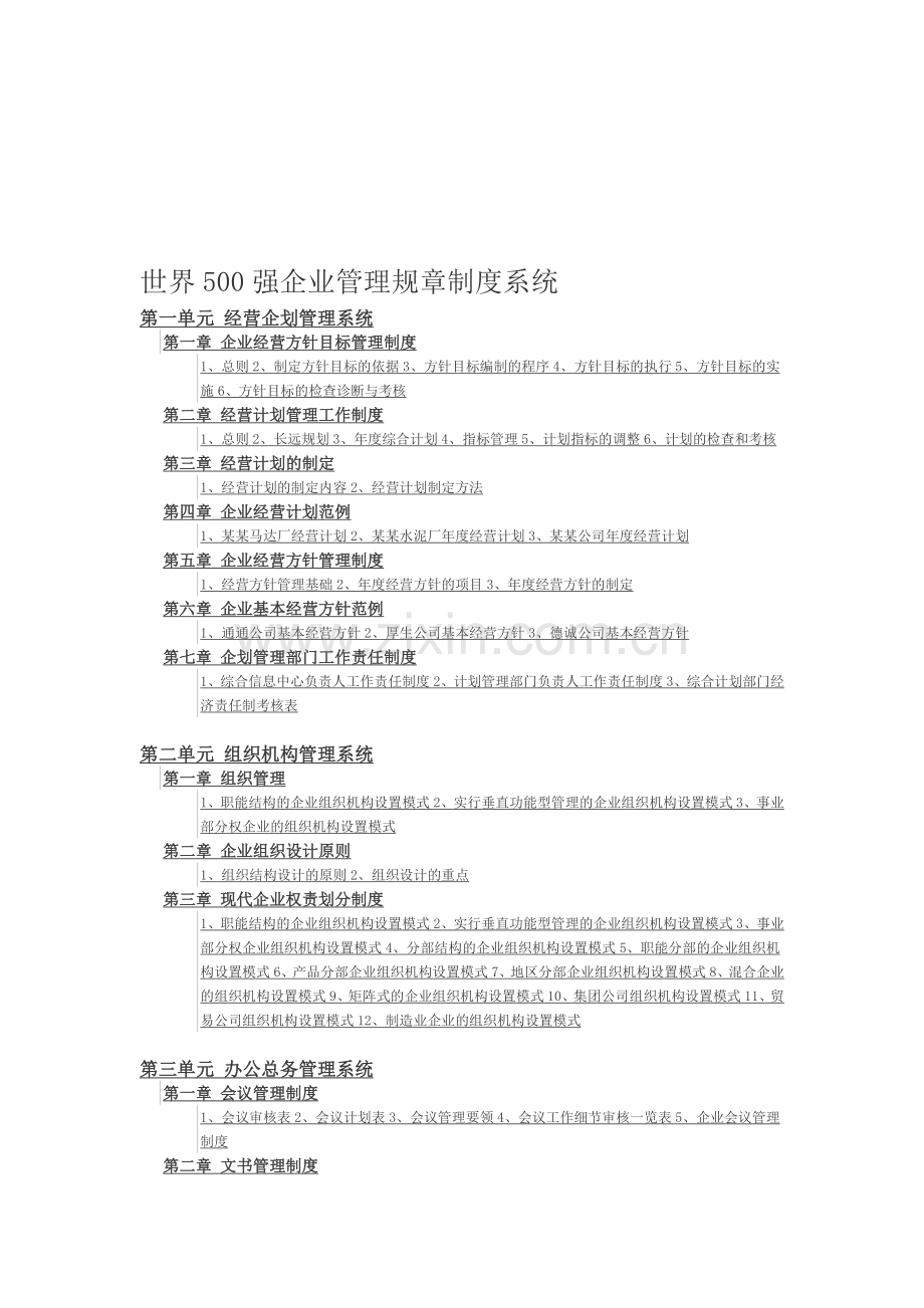 世界500强企业管理规章制度系统.doc_第1页