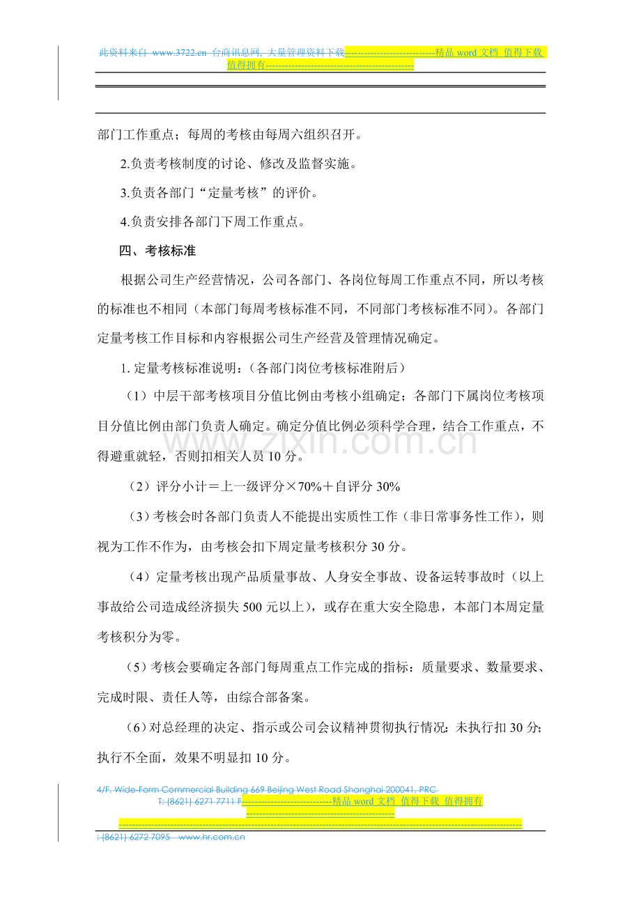 某有限公司员工绩效考核细则..doc_第3页