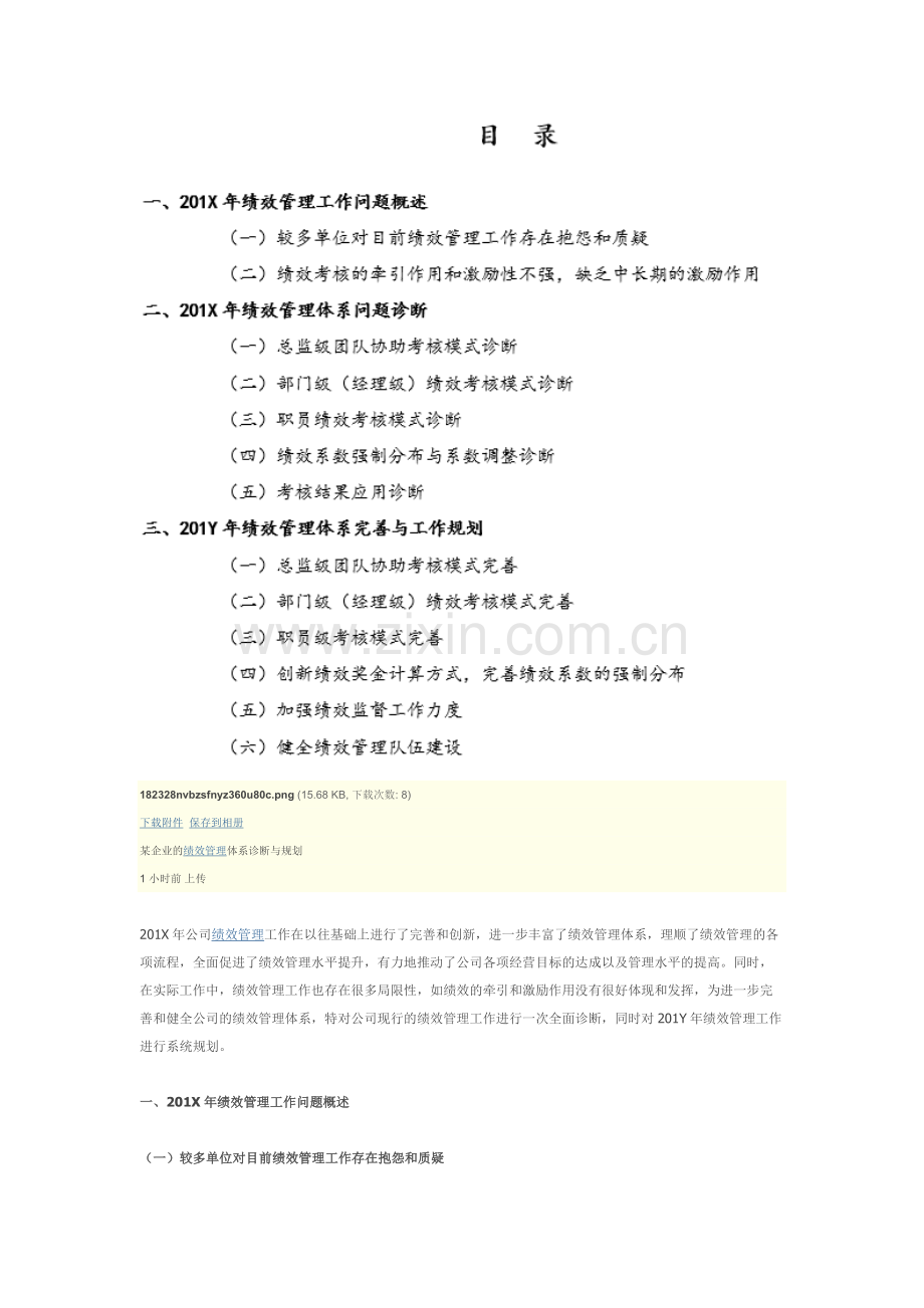 某企业的绩效管理体系诊断与规划.doc_第1页