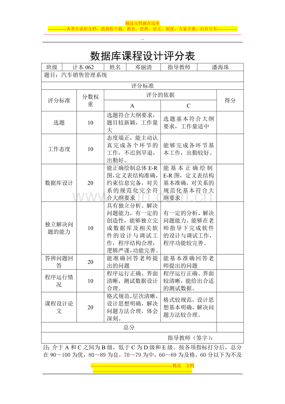 汽车销售管理系统报告.doc_第2页