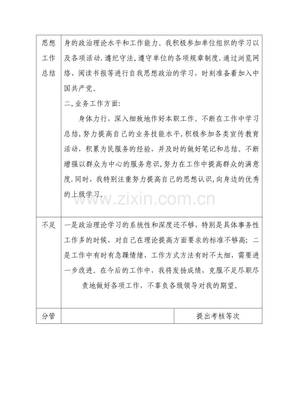 事业单位工作人员年度考核登记表(有个人总结)..doc_第2页