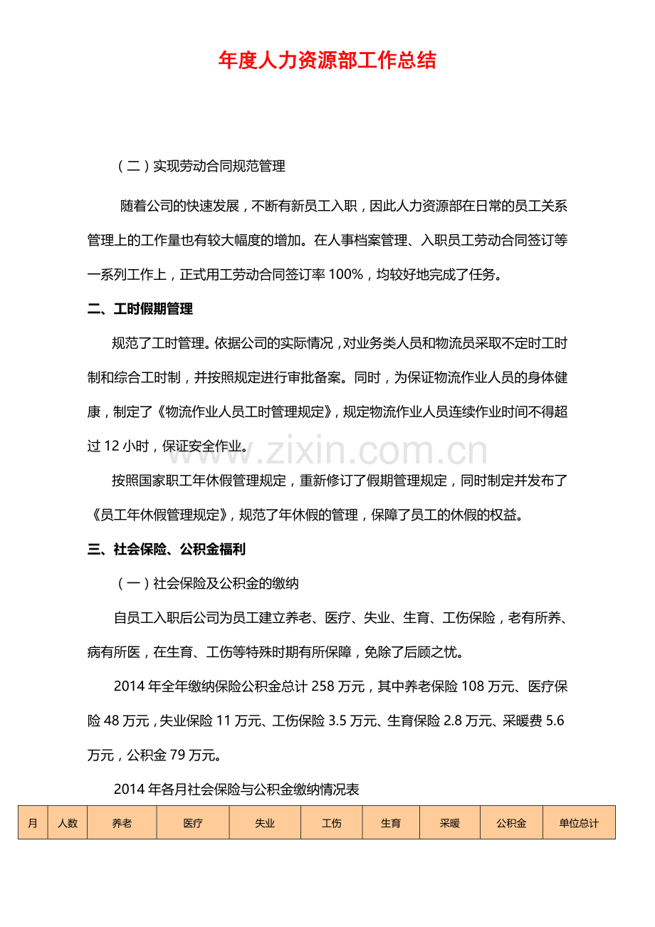 2014年度人力资源部工作总结与计划.doc_第3页