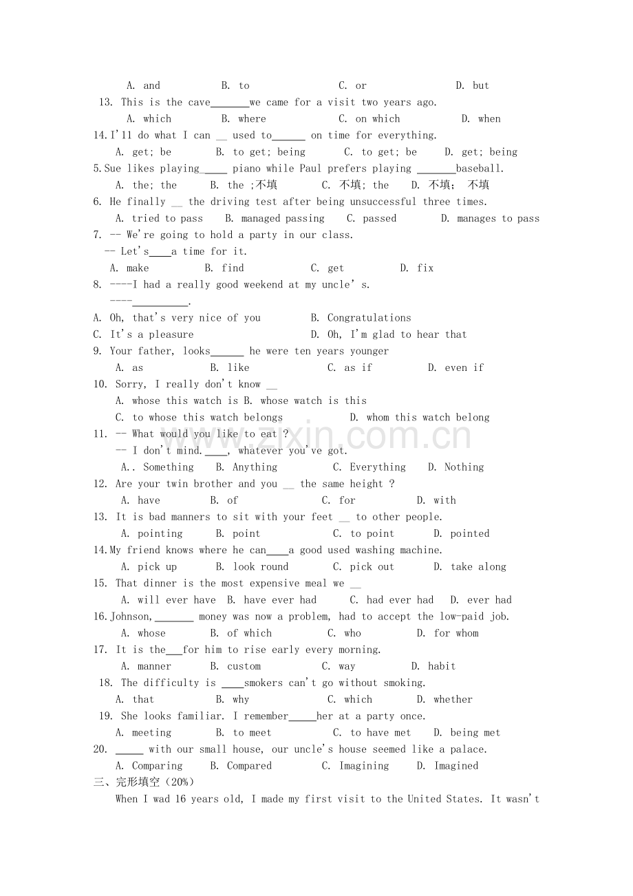 广西南宁二中02-03年上学期高二英语期中考试.doc_第2页