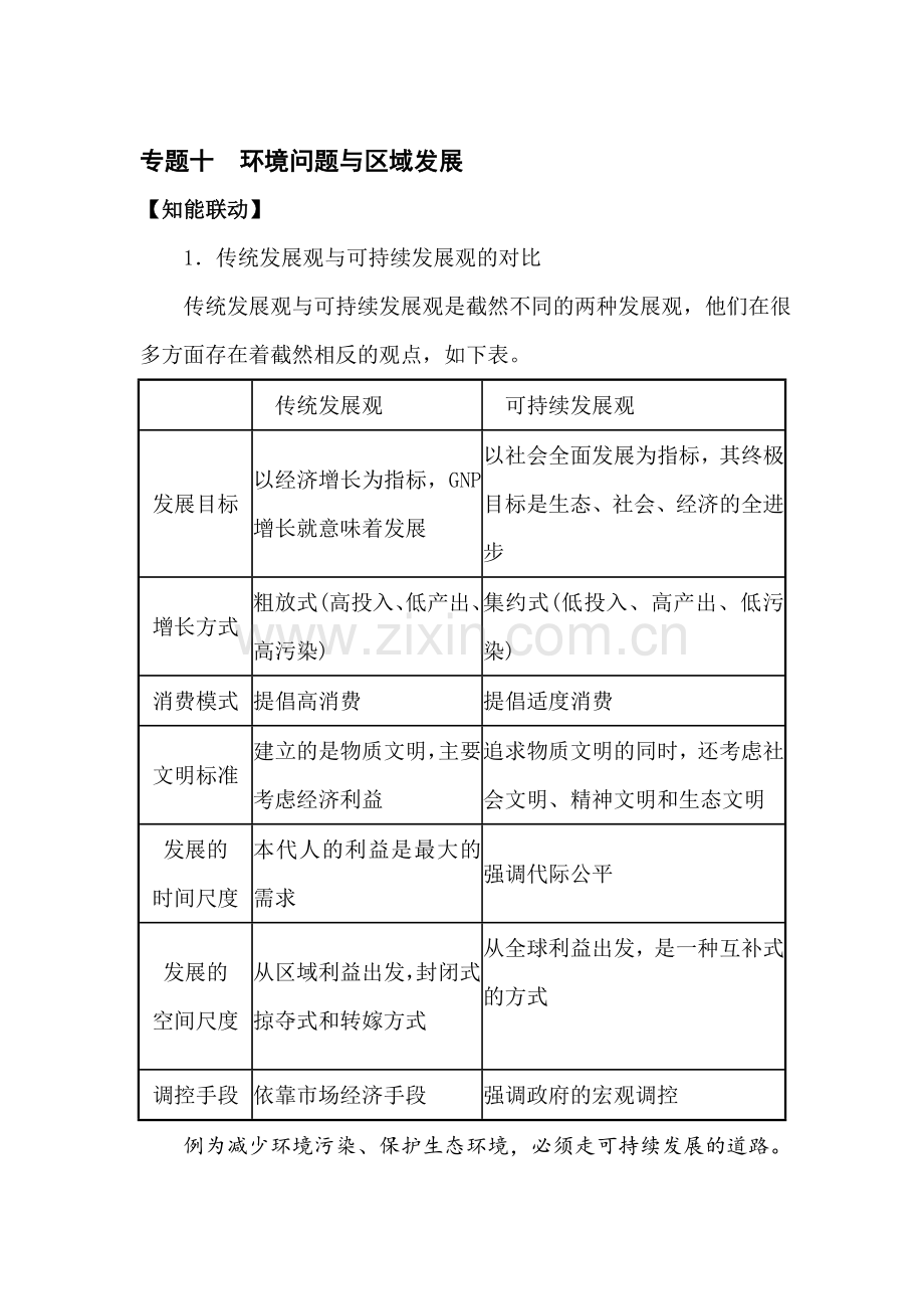 高三地理知识点讲与练复习题10.doc_第1页