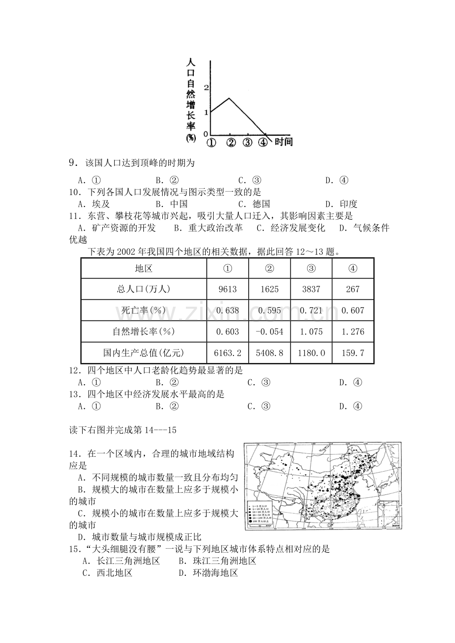 江苏省建湖县2015-2016学年高一地理下册期中考试题.doc_第2页