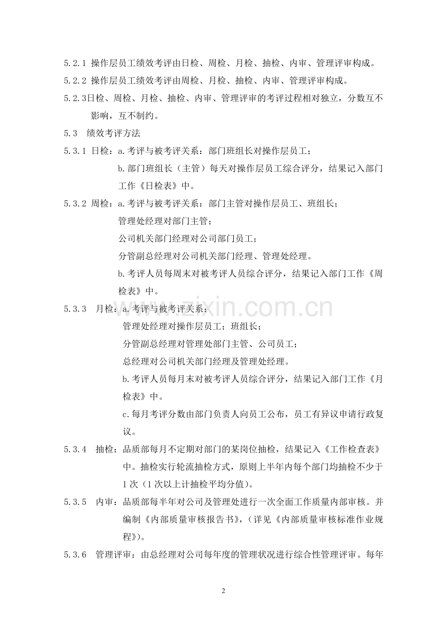 绩效考评管理标准作业规程.doc_第2页