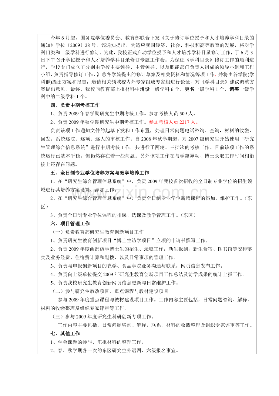 中国农业大学2009年度党政管理人员考核表..doc_第2页