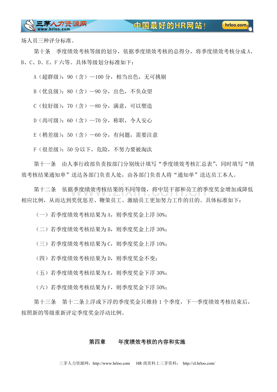 广东某有限公司员工考核制度..doc_第3页