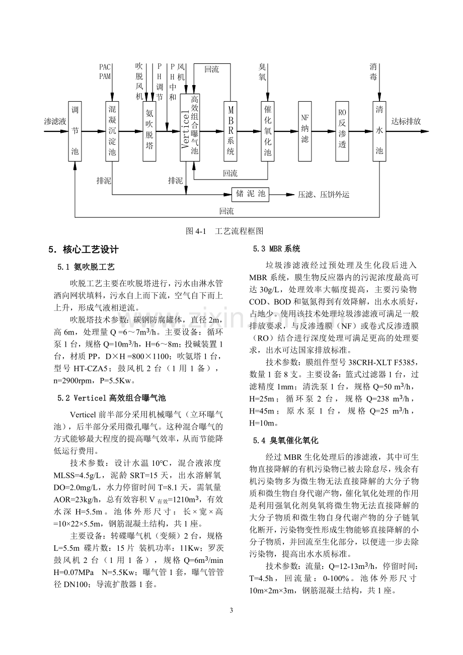 某垃圾渗滤液处理工艺流程简介.doc_第3页