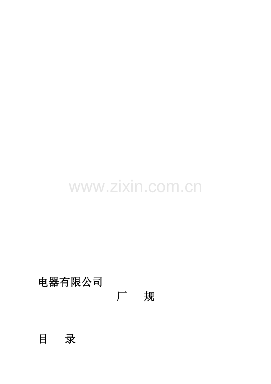 xx电器公司规章制度.doc_第1页