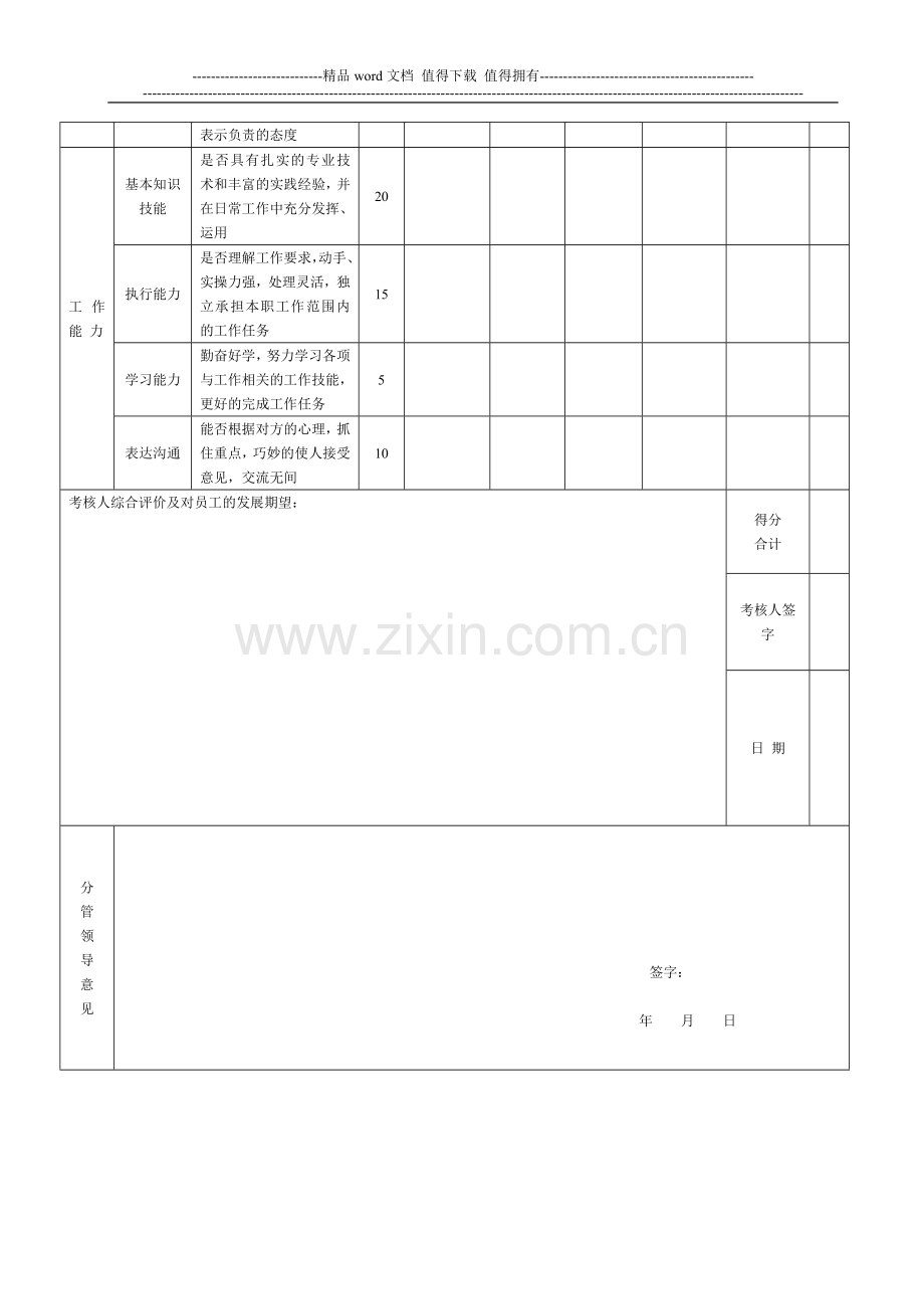 毕业生试用期满考核表新..doc_第2页