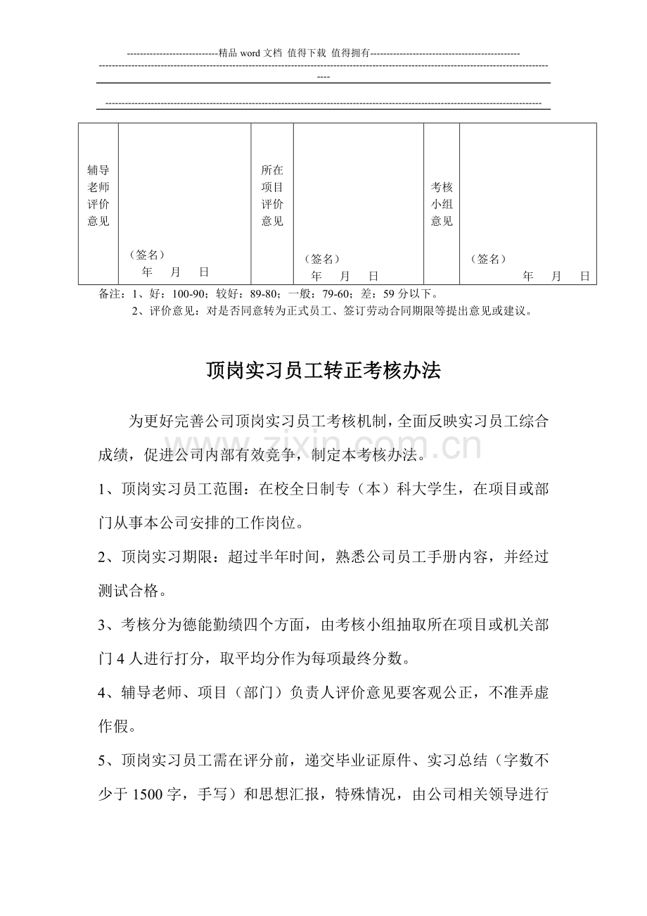 新员工实习试用期满考核表..doc_第2页