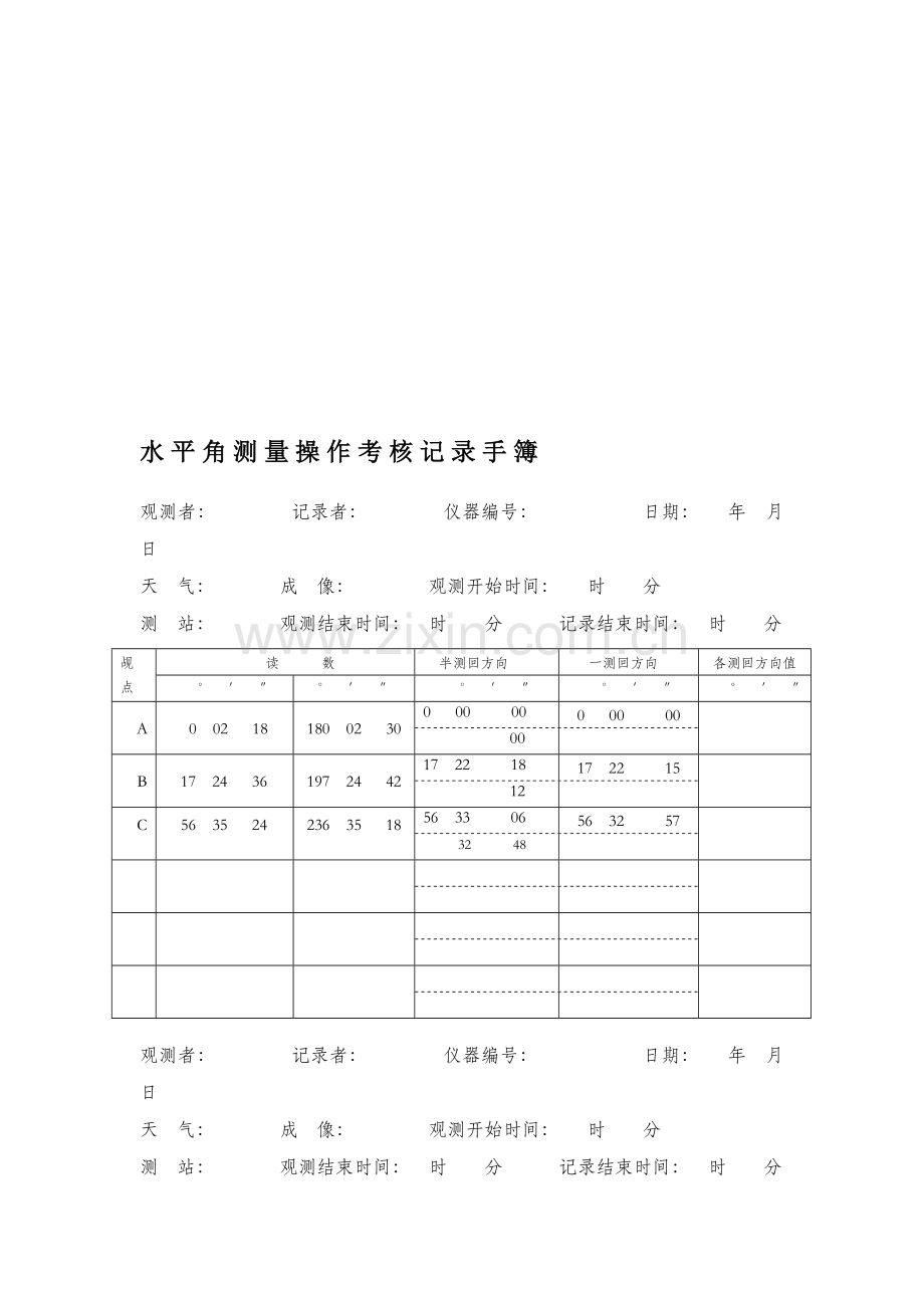 测量员考核表..doc_第1页