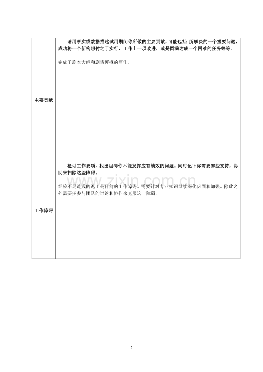 员工转正定级考核表1..doc_第2页