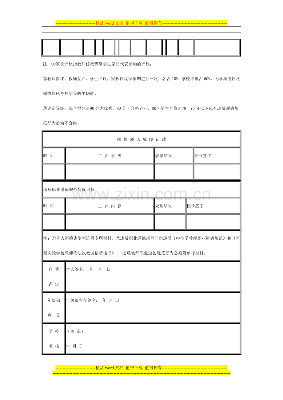 教师师德师风年度考核表..doc_第2页