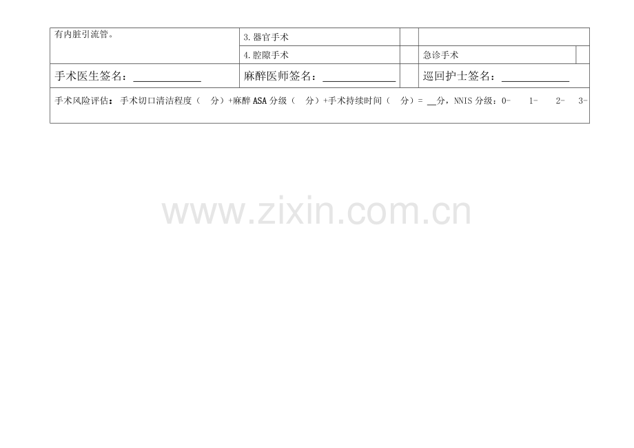 手术风险评估表(手术院内感染风险评估).doc_第2页