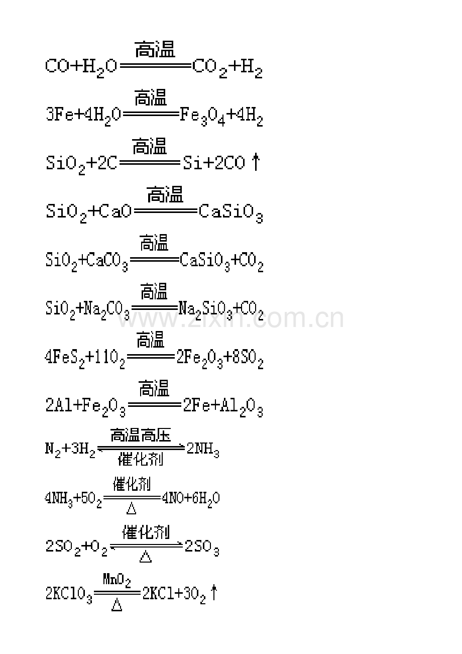 高中化学—特殊反应方程式.doc_第2页