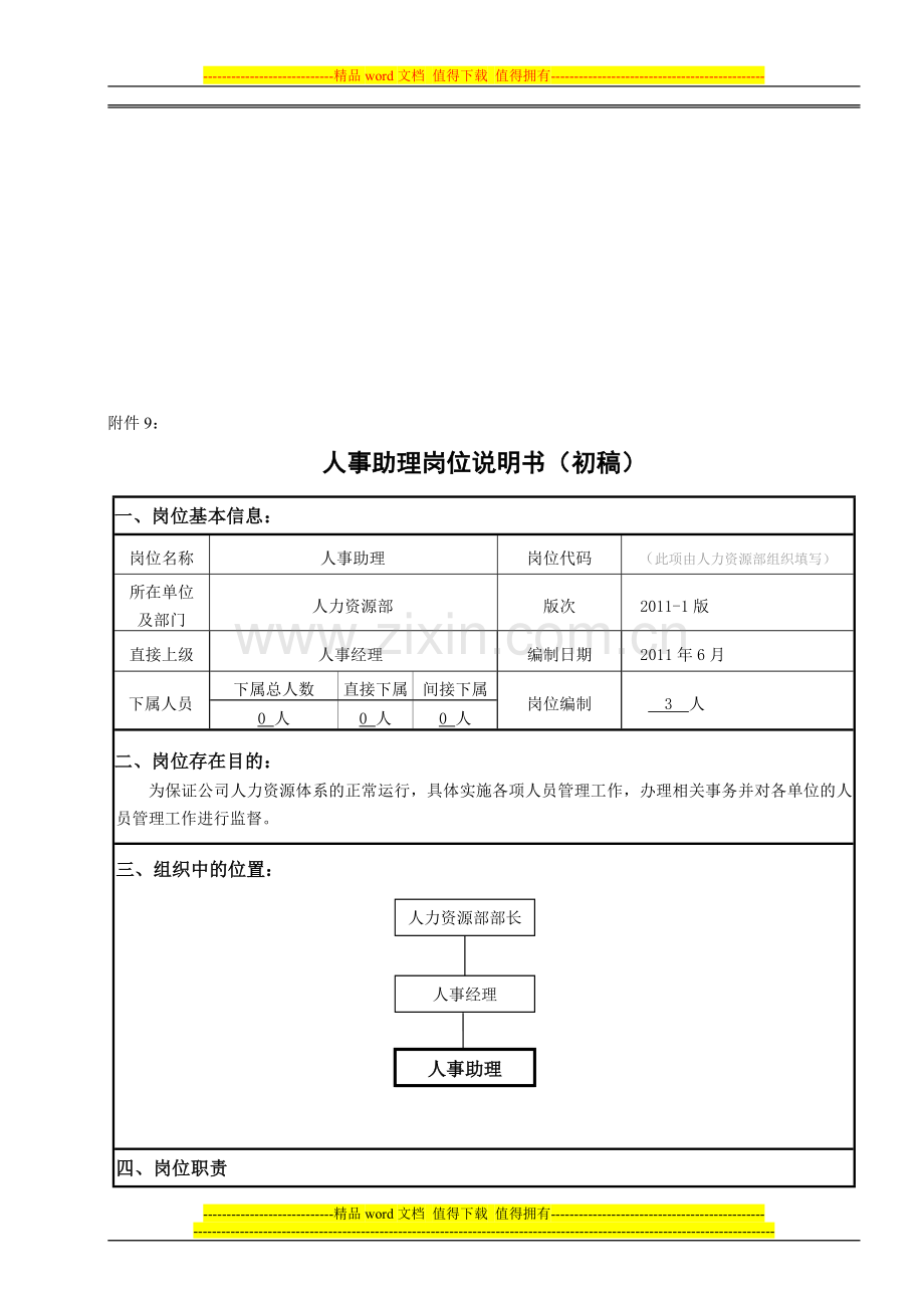 岗位说明书样例.doc_第1页