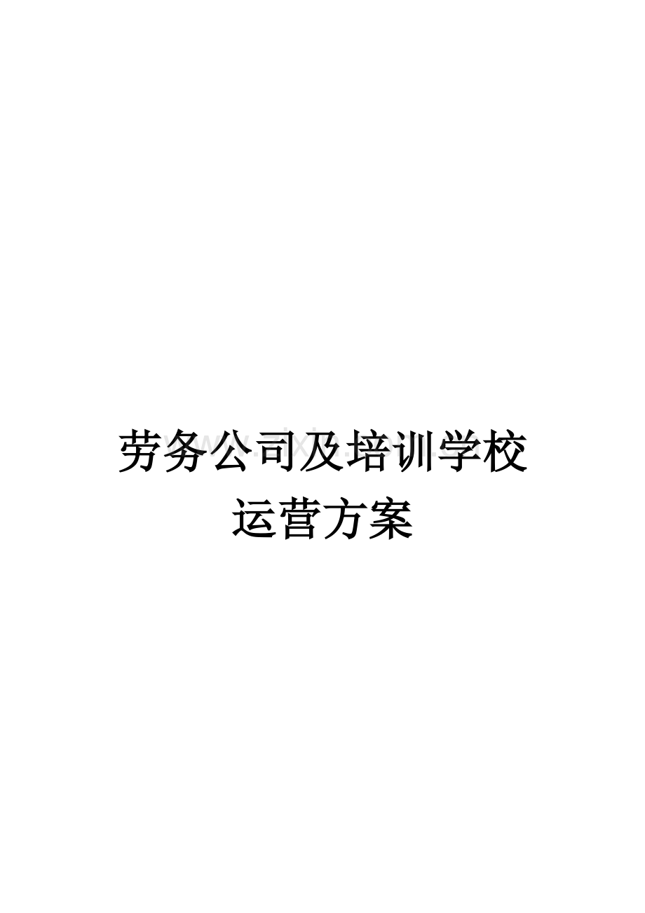 劳务公司及培训学校运营方案.doc_第2页