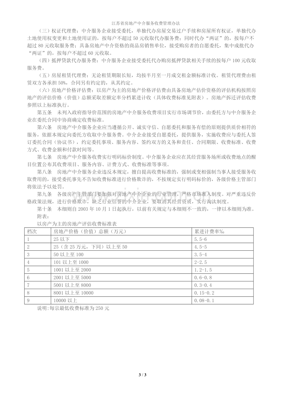 江苏省房地产中介服务收费管理办法.doc_第3页