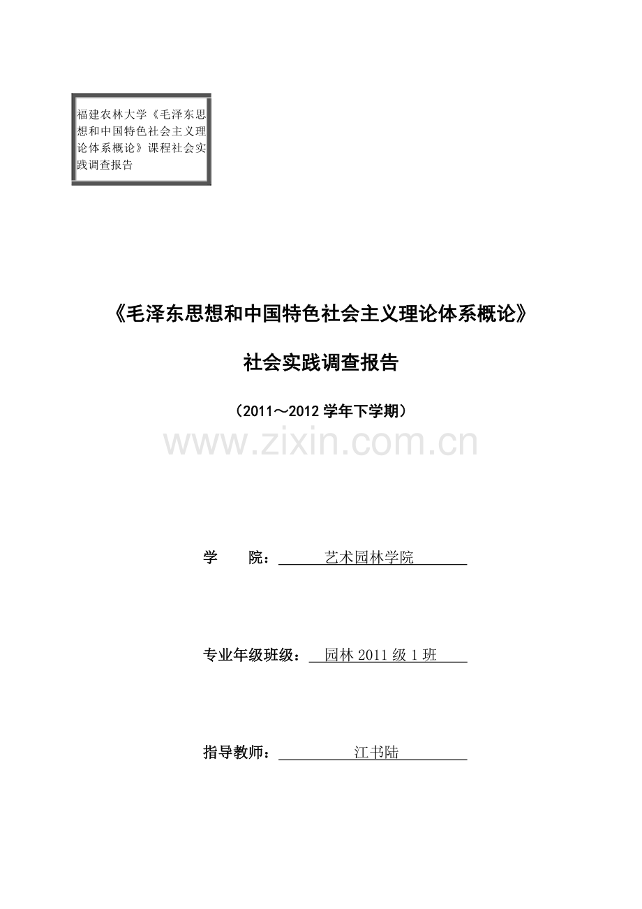 毛概课程论文、社会实践调查报告格式.doc_第2页