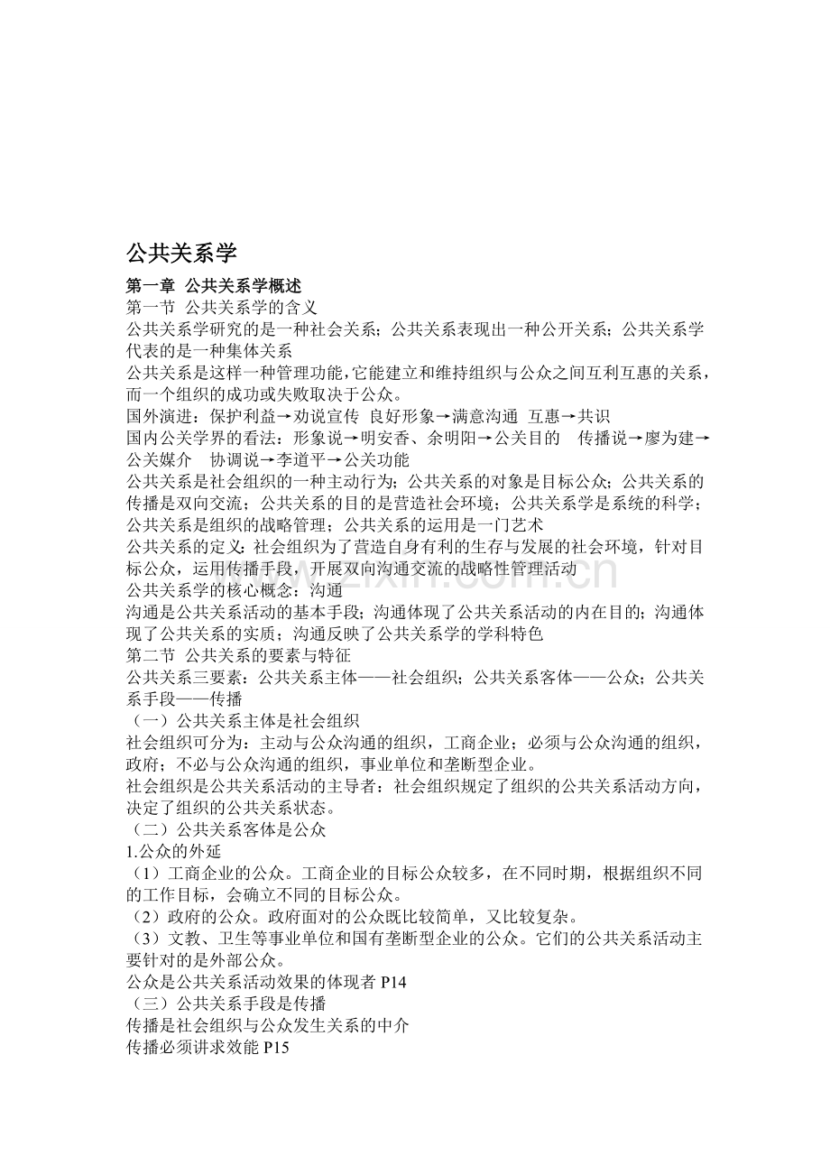 公共关系学期末复习资料.doc_第1页