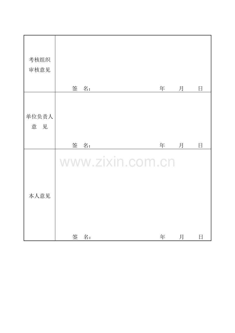 医院工作人员年度考核登记表..doc_第3页