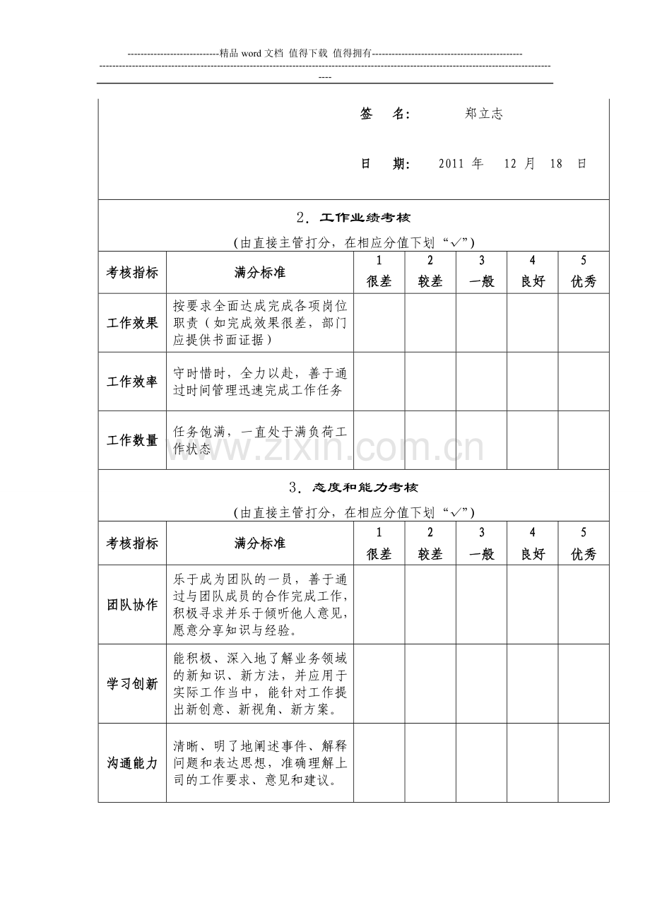 员工工作绩效考核表..doc_第2页