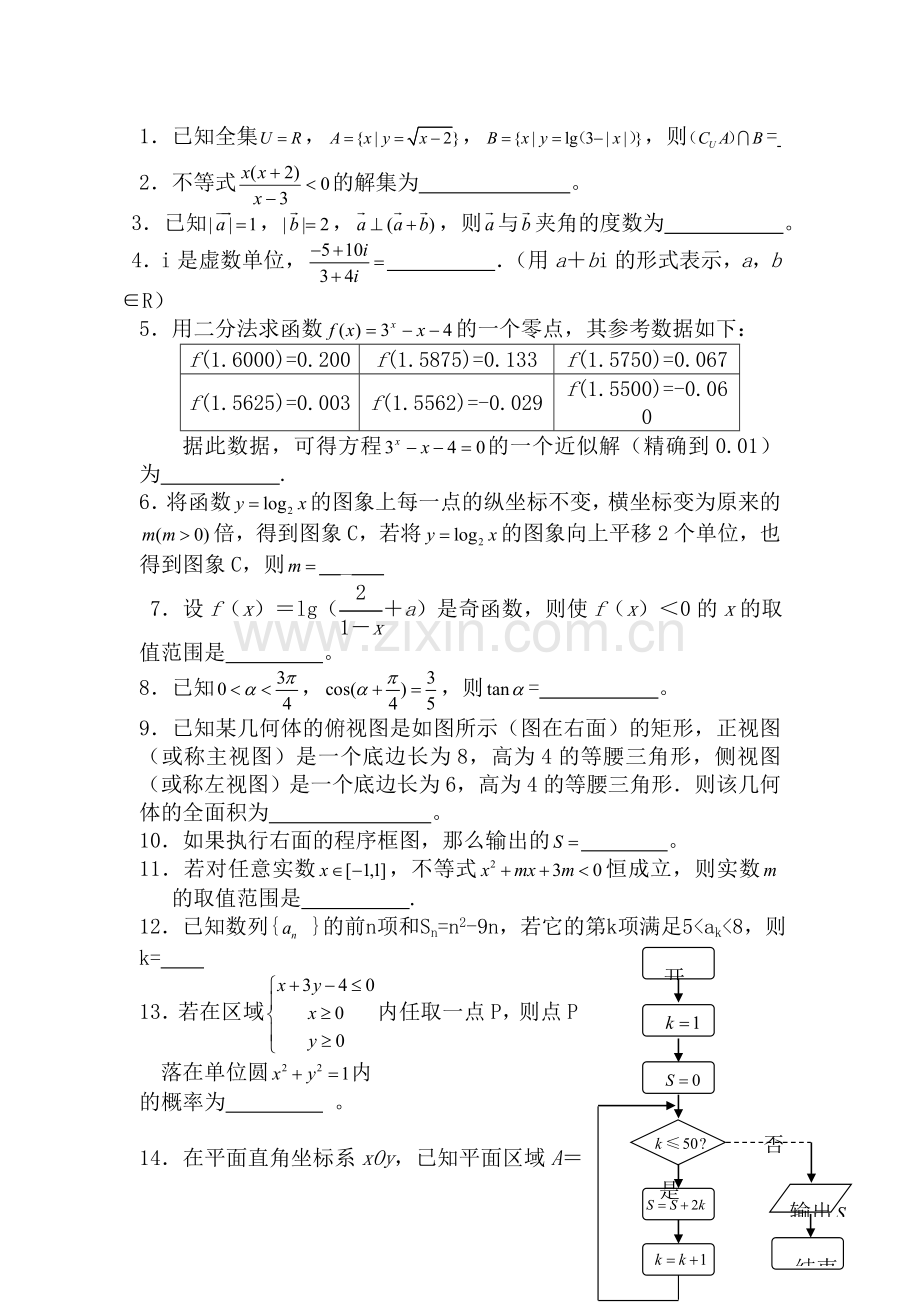 高二数学下册填空题专练题11.doc_第1页